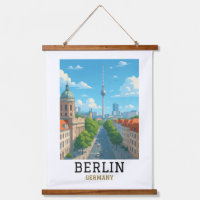 Vintage-Berliner Skyline-Fernsehturm-Skyline-Ansic