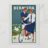 Vintage Bermuda-Reisekarte