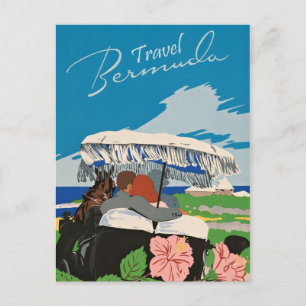 Vintage Bermuda Travel Art Collection Postkarte