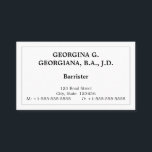Vintage, Berufliche Anwaltskarte Visitenkarte<br><div class="desc">Dieses altmodische Visitenkartendesign beinhaltet einen Vor- und Nachnamen,  einen Job-Rollentitel und Kontaktdaten,  die individuell angepasst werden können. Es hat auch einen Single-Grenze. Visitenkarten wie diese können von beruflichen wie Rechtsanwälten,  Anwälten oder Anwälten verwendet werden.</div>
