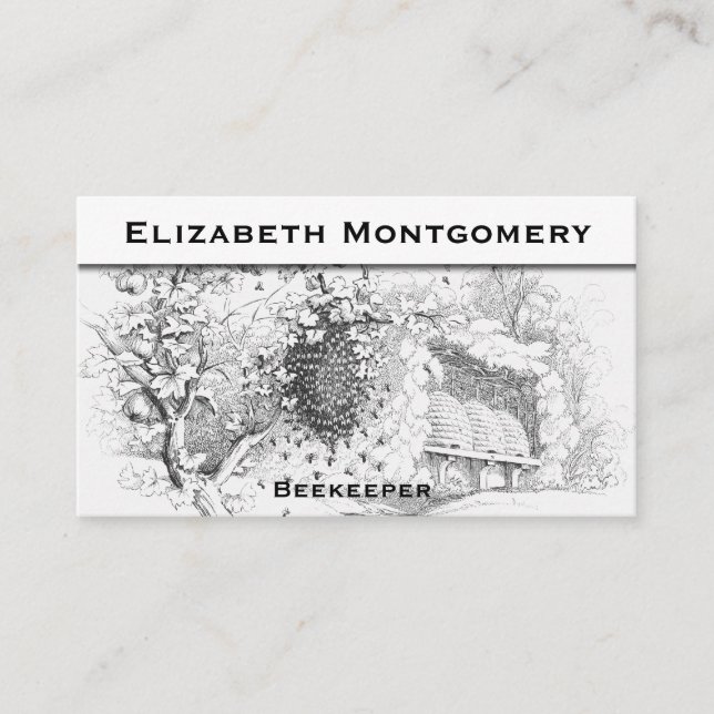 Vintage Berufliche Bienenkarte Visitenkarte (Vorderseite)