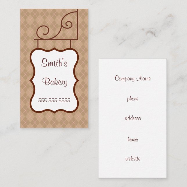 Vintage Berufliche Signaturkarten Visitenkarte (Vorne/Hinten)