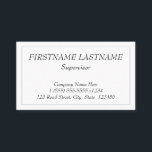 Vintage, Berufliche Visitenkarte<br><div class="desc">Dieses Vintage und klassische Business-Card-Design verfügt über einen Namen,  einen Beruf und Kontaktdaten,  die personalisiert sein können. Es verfügt auch über einen Single-Linien-Rand. Visitenkarten wie diese können von einem berufliche wie einem Barrister,  einem Manager oder einer Führungskraft verwendet werden.</div>