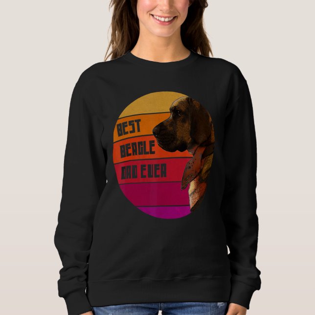 Vintage Best Beagle Dad Ever  Beagle Sweatshirt (Vorderseite)