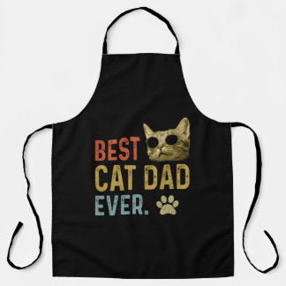 Vintage Best Cat Dad Ever Family Present Schürze