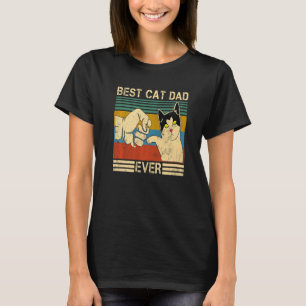 Vintage Best Cat Dad Ever Katzenvater Vater T-Shirt