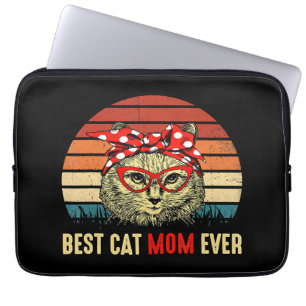 Vintage Best Cat Mom Ever Happy Mother s Day Gift Laptopschutzhülle