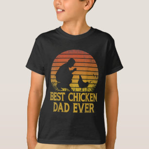 Vintage Best Chicken Dad Ever Chicken Daddy  T-Shirt