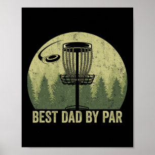 Vintage Best Dad By Par Vatertag Lustige Scheibe G Poster