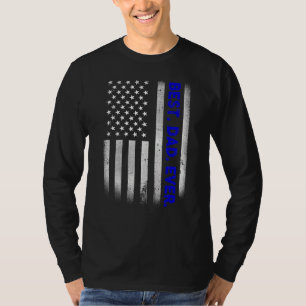 Vintage Best Dad Ever Amerikanische Flagge Distres T-Shirt
