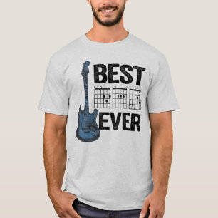 Vintage Best Dad Ever Gitarre Rock Musik Player T-Shirt