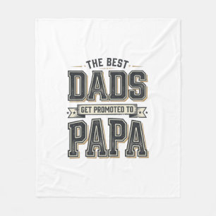 Vintage Best Dads zum Papa befördert T-Shirt Desig Fleecedecke
