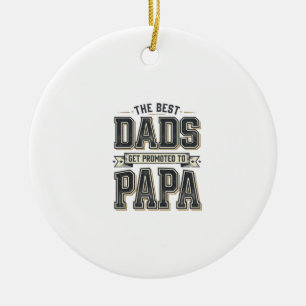 Vintage Best Dads zum Papa Shirt Design befördert_ Keramik Ornament