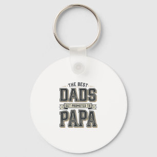 Vintage Best Dads zum Papa Shirt Design befördert_ Schlüsselanhänger