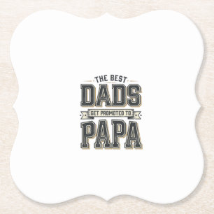 Vintage Best Dads zum Papa Shirt Design befördert_ Untersetzer