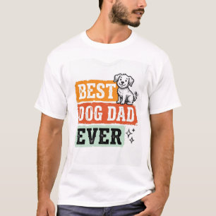 Vintage Best Dog Dad Ever Süße Hund Shirt Design_1