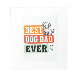 Vintage Best Dog Dad Ever Süßes Hund-Shirt Design_ Notizblock