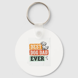 Vintage Best Dog Dad Ever Süßes Hund-Shirt Design_ Schlüsselanhänger