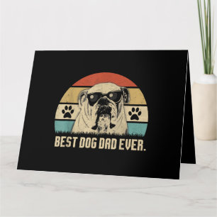 Vintage Best English Bulldog DAD Ever T-Shirt Vate Karte