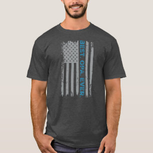 Vintage Best Opa Ever Amerikanische Flagge Vater-T T-Shirt