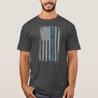 Vintage Best Opa Ever Amerikanische Flagge Vater-T T-Shirt