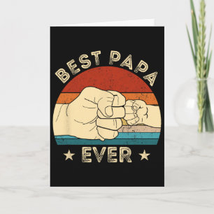 Vintage Best Papa Ever Fist Bump Lustiger Opa Fett Karte