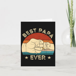 Vintage Best Papa Ever Fist Bump Lustiger Opa Fett Karte