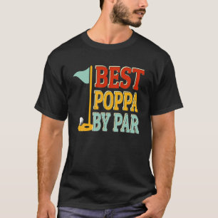Vintage Best Poppa By Par Golf zum Vatertag für T-Shirt