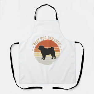 Vintage Best Pug Dad Ever Hundeliebhaber-Shirt Des Schürze
