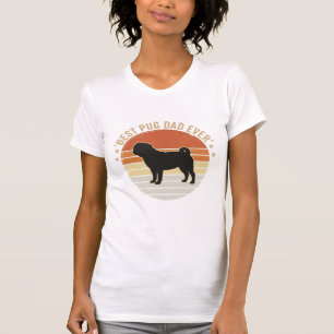 Vintage Best Pug Dad Ever Hundeliebhaber-Shirt Des T-Shirt