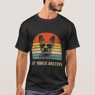 Vintage Best Yorkie Dad Ever Fathers Day Gifts T-Shirt