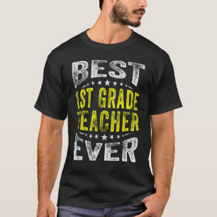 Vintage Beste 1. Grundschullehrerin Lehrer Erziehe T-Shirt