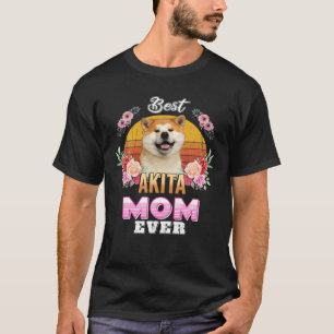 Vintage beste Akita Mama je Muttertag für Hund Ar T-Shirt