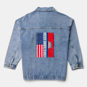 Vintage Beste Ehefrau Aller Zeiten Retroamerikanis Jeansjacke