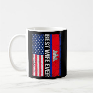 Vintage beste Ehefrau je Retro American Cambodia F Kaffeetasse