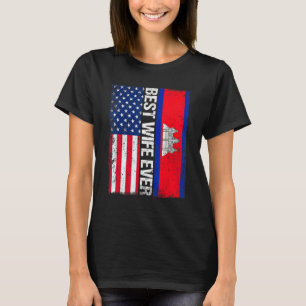 Vintage beste Ehefrau je Retro American Cambodia F T-Shirt