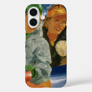 Vintage beste Freunde! Elegante und stilvolle Frau iPhone 16 Hülle