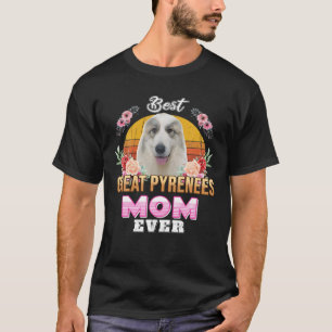 Vintage Beste Great Pyrenees Mama Aller Muttertag  T-Shirt