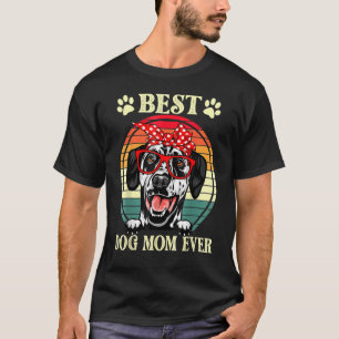 Vintage Beste Hundemutter überhaupt Dalmatiner-Mam T-Shirt