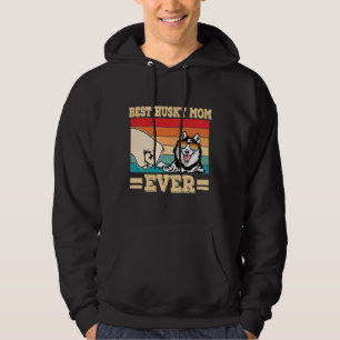Vintage beste Husky-Mama je Faustbrunnen Funny Hus Hoodie