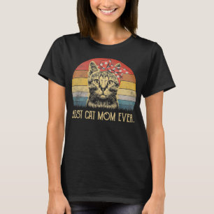 Vintage beste Katzenmutter ever Cat Muttertag T-Shirt