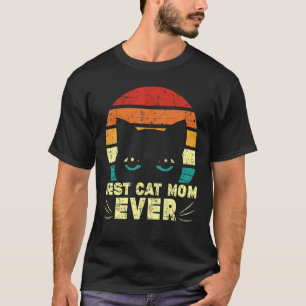 Vintage Beste Katzenmutter Ever Mutters Tag Katz T-Shirt