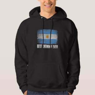 Vintage Beste Mommy je Women Retro Argentinienflag Hoodie