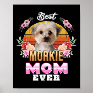Vintage beste Morkie-Mama je Muttertag für Hund Poster