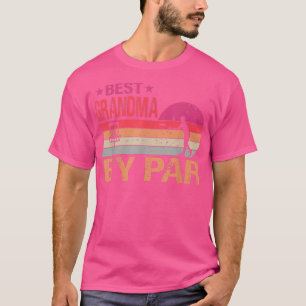 Vintage Beste Oma By Par Disk Golf Lustiges Mutter T-Shirt