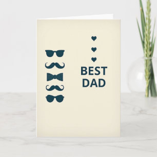 Vintage-Beste-Papa-Silhouette-Karte Karte