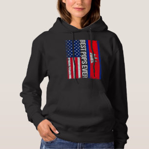 Vintage Beste Pop je Retro American Cambodia Fla Hoodie