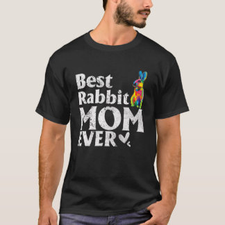 Vintage beste Rabbit-Mama je gekürzt farbige Rabbi T-Shirt