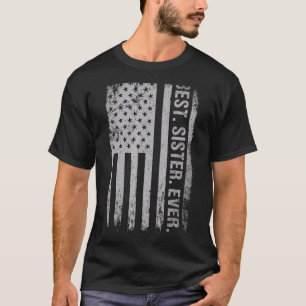 Vintage-Beste Schwester überhaupt Amerikanische Fl T-Shirt
