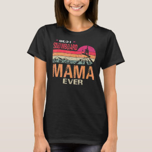 Vintage Beste Snowboard-Mama überhaupt Vatertag T-Shirt